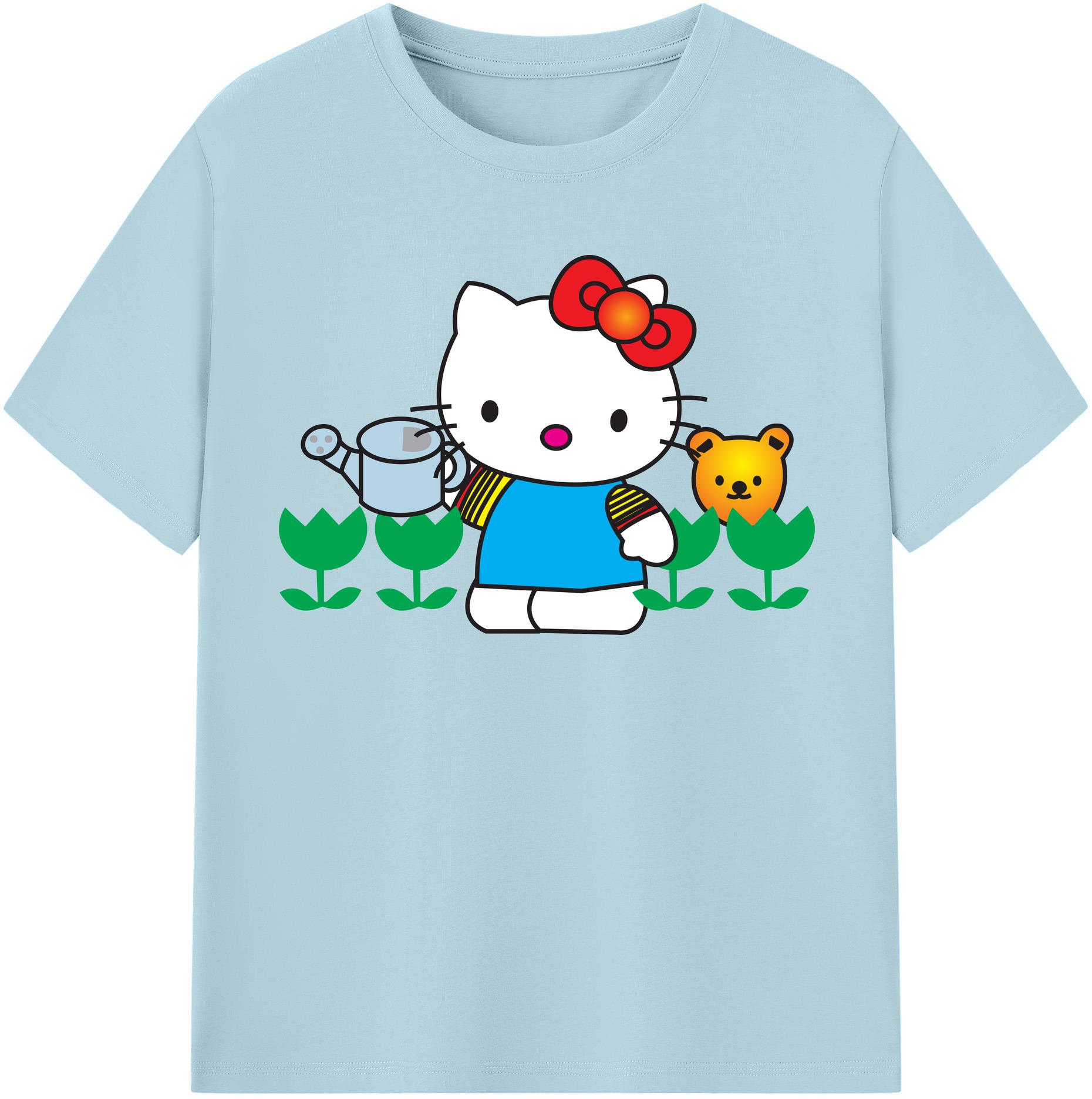 （画像用） Hello Kitty ハローキティ 綿100％半袖Tシャツ（フロントプリント）